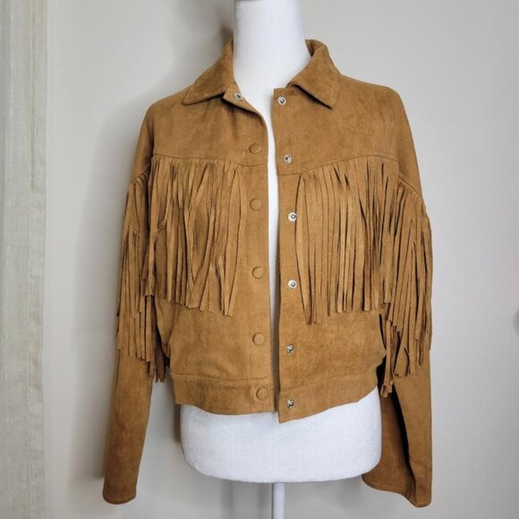 BLUE B Collection Jackets & Blazers - Vintage Fringe Suede Jacket